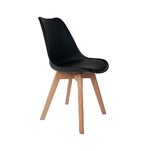 Cadeira de Jantar Saarinen Wood Preta