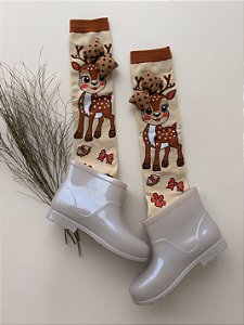 Meia 3D infantil 3/4