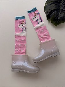 Meia infantil 3/4 colorida