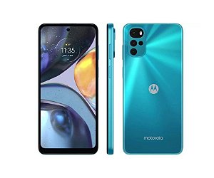 Smartphone Motorola Moto G22 128gb 4g Wi-Fi Tela 6.5'' Dual Chip 4gb Ram Câmera Quádrupla + Selfie 16mp - Azul