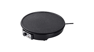 Crepeira Com Revestimento Marmorizado Fun Kitchen Preto - 127V