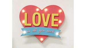 Placa Decorativa com Led Love - Orb