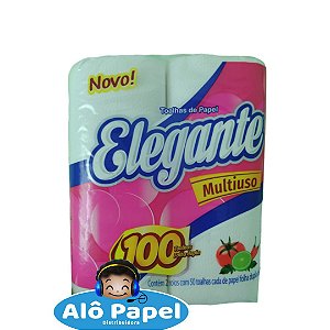 Papel Toalha para Cozinha 2 Rolos de 50 Folhas Duplas - Sulleg Elegante