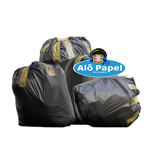 Saco de lixo 75x90 preto 100 lts / Leve / 100 un