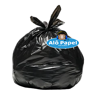 Saco de lixo 50x60 preto 40 lts / 100 un