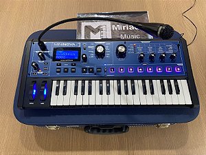 Teclado Sintetizador Novation Mininova + Hard Case + Vocoder - Produto em estado de Novo