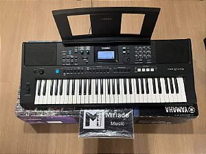 Teclado Arranjador Yamaha PSR E 473 + Porta Partituras - Produto Seminovo
