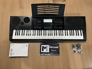 Teclado Arranjador Casio WK 7600 + Porta Partituras - Produto Usado