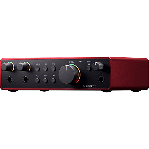 Interface de Áudio USB Focusrite Scarlett 2i2 4th Gen - Produto Novo