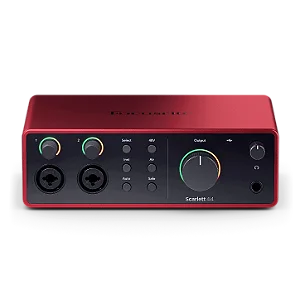 Interface de Áudio USB Focusrite Scarlett 4i4 4th Gen - Produto Novo