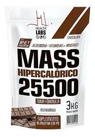 Mass Hipercalórico 25.550 Health Labs Sabor Chocolate 3kg