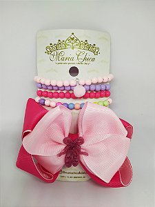 Kit laço bailarina e pulseiras