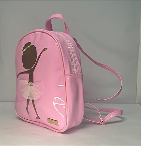 Mochila cor de rosa bailarina luxo para aulas de ballet
