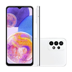 Smartphone Samsung Galaxy A23, Selfie de 8MP, Tela de 6.6", 128GB, 4GB RAM, Octa Core Branco