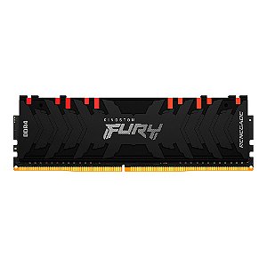 Memória Kingston Fury, RGB, 8GB, 3600MHz, DDR4, CL16 Preto