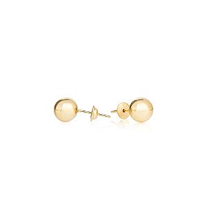 BRINCO DE BOLA 6 MM EM OURO 18K