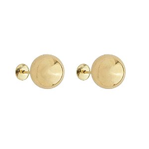 Brinco Bola 8mm Adulto Ouro 18k