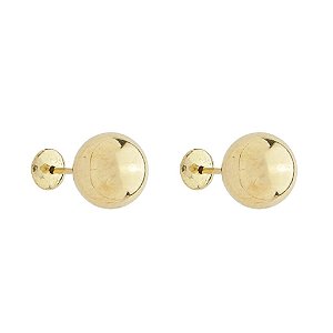Brinco Bola 7mm Adulto Ouro 18k