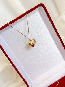 Pingente Coração 14 MM Em Ouro Polido