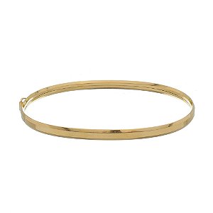 Bracelete Chanfrado 4 Mm Em Ouro 19 Cm