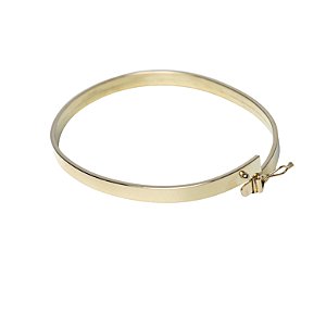 Bracelete Chato 5 Mm em ouro 19 Cm