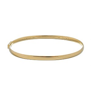 Bracelete Amendoa 4 Mm Em Ouro 19 Cm