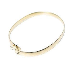 Bracelete Amendoa 6 Mm Em Ouro 19 Cm