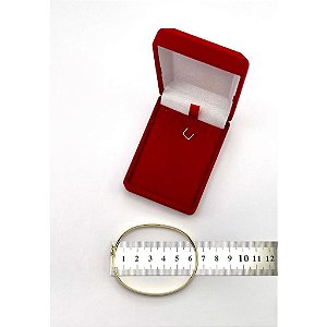 Bracelete Amendoa 6 Mm Em Ouro 19 Cm