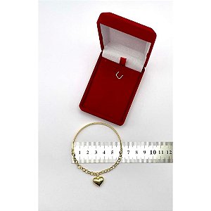 Bracelete Berloque Amendoa 4 Mm em ouro 19 Cm