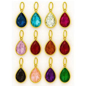 Pingente Ponto De Luz Gota 6mm Ouro 18k 750