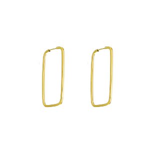 BRINCO EM OURO RETANGULAR 25MM