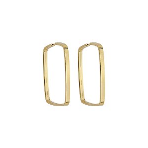 BRINCO EM OURO CHATO QUADRADO 27 MM