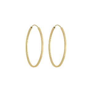 BRINCO EM OURO OVAL 25MM