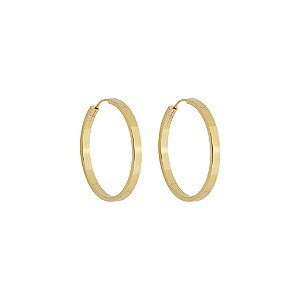 BRINCO EM OURO CHATO ARGOLA 20MM