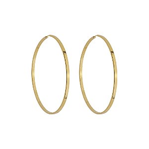 BRINCO EM OURO CHATO ARGOLA 50MM