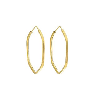 BRINCO EM OURO SEXTAVADO 19MM