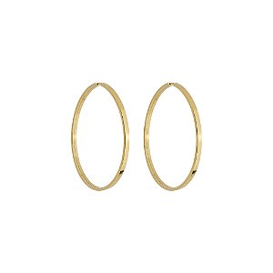 BRINCO EM OURO CHATO ARGOLA 36MM