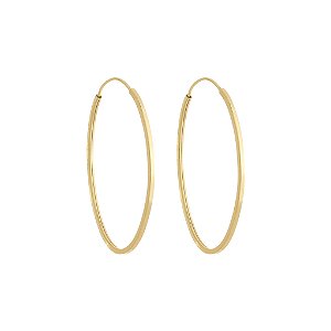 BRINCO EM OURO OVAL 32MM