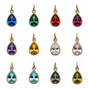 PINGENTE PONTO DE LUZ GOTA 5MM OURO 18K 750