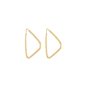Brinco Em Ouro Triangular 20mm