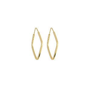 Brinco Em Ouro Losango 20mm