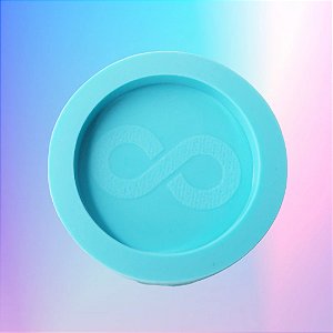 Molde de Silicone Círculo Simbolo do Infinito 5cm Sem Furo