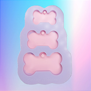BAZAR - Molde de Silicone Ossinho 3 Cavidades