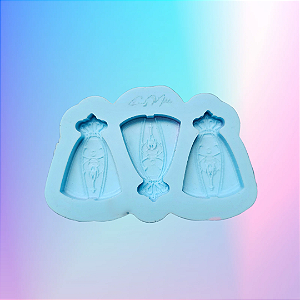 Molde de Silicone Nossa Senhora Cute 3 Cavidades 3cm