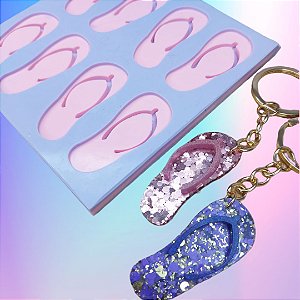 Molde de Silicone Sandálias 8 cavidades