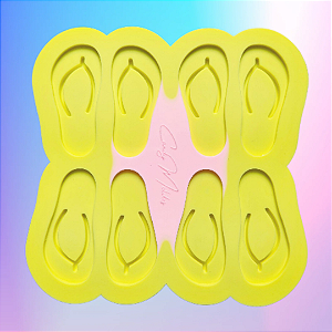 Molde de Silicone Sandálias 8 cavidades