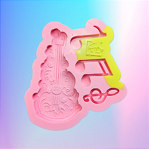 Molde de Silicone Música 4 Cavidades