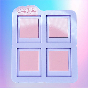 BAZAR - Molde de Silicone Polaroide 4 Cavidades