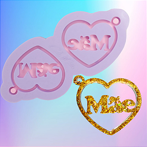 Molde de Silicone Mãe 2 Cavidades com Furo