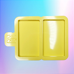 BAZAR - Molde de Silicone Duplo Placa Retângulo Sem Furo Chaveiro Foto